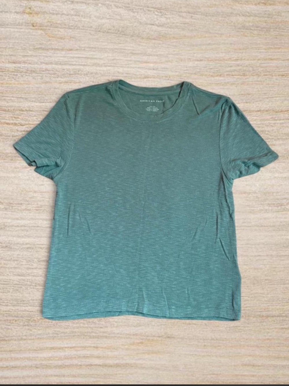 American Eagle Teal Crew Neck Baby Tee